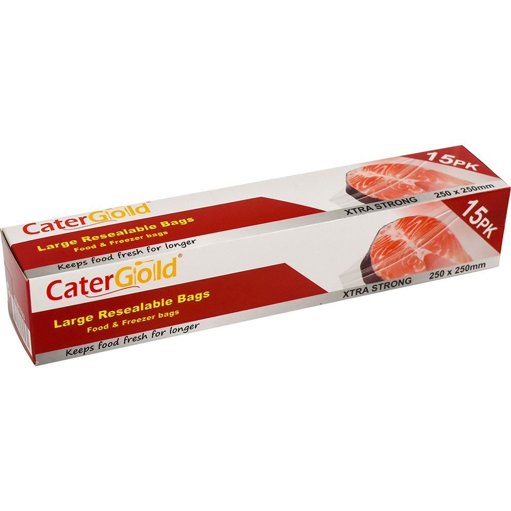 Resealable Freezer Bags 15 Pack 250 x 250mm