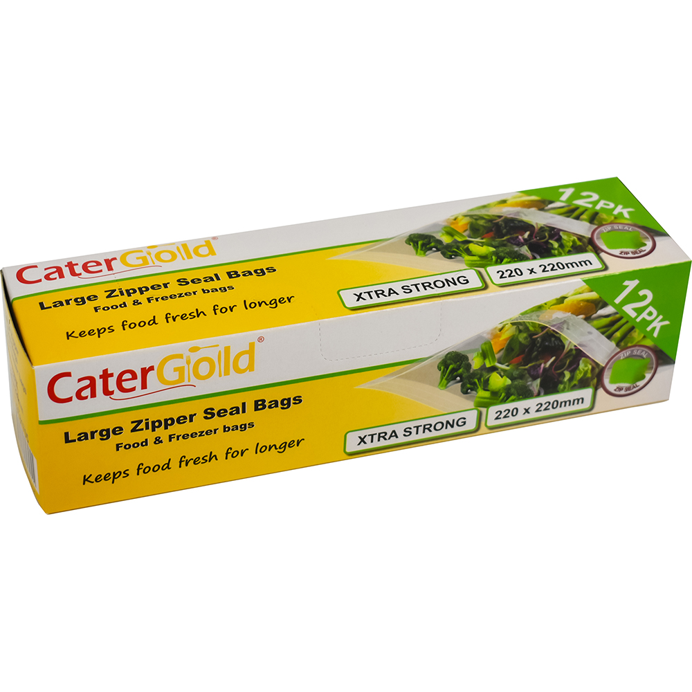 Freezer Zipper Seal Bags 12 Pack 220 x 220mm