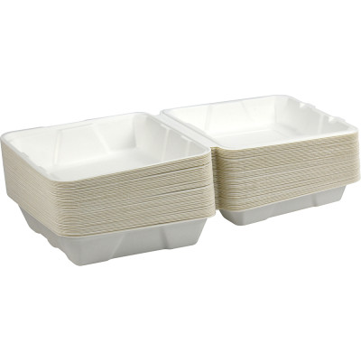 Compostable Bagasse Clamshell 9