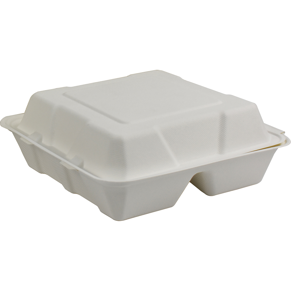 Compostable Bagasse Clamshell 9