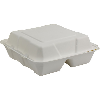 Compostable Bagasse Clamshell 9