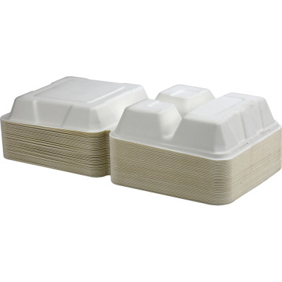 Compostable Bagasse Clamshell 9