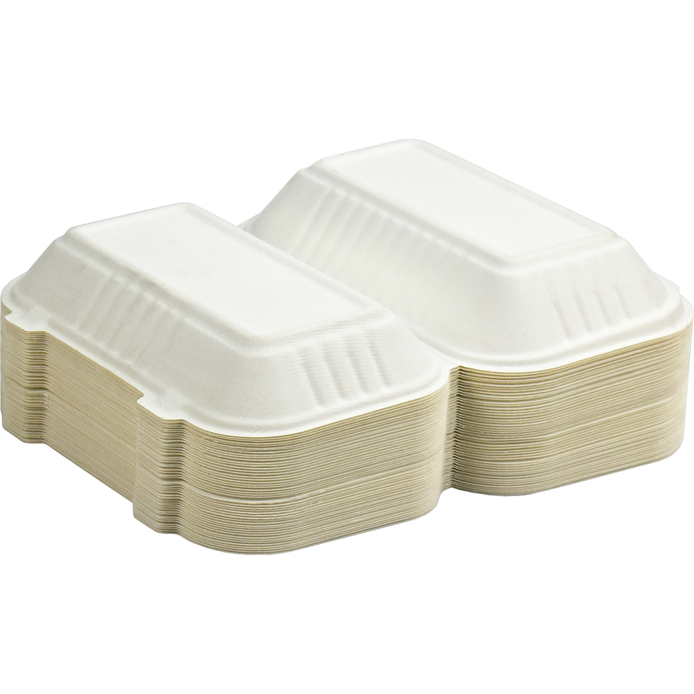 Compostable Bagasse Clamshell HB10 9