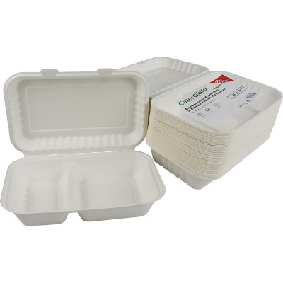 Compostable Bagasse Clamshell 10