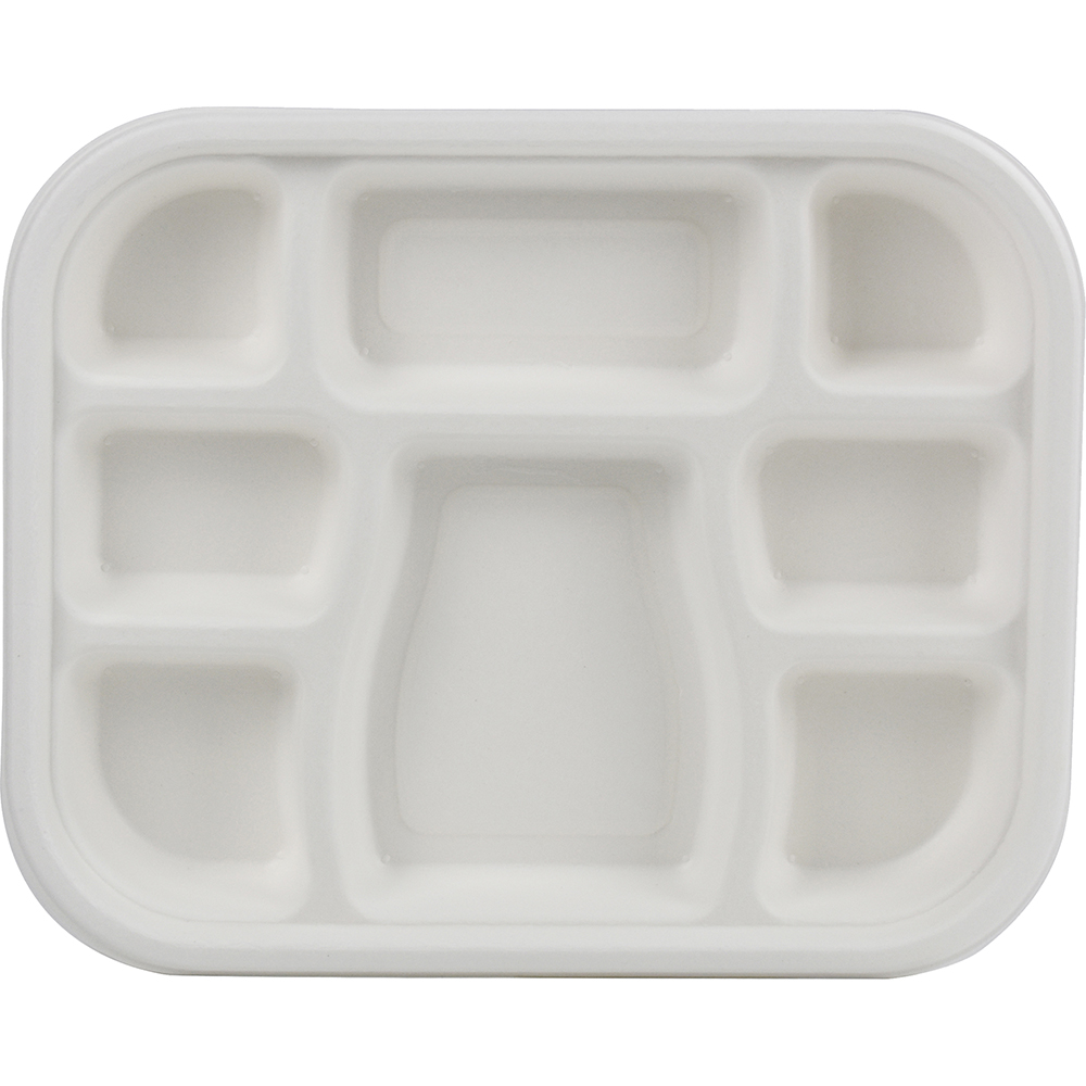 Compostable Bagasse 8CP Tray 25 Pack