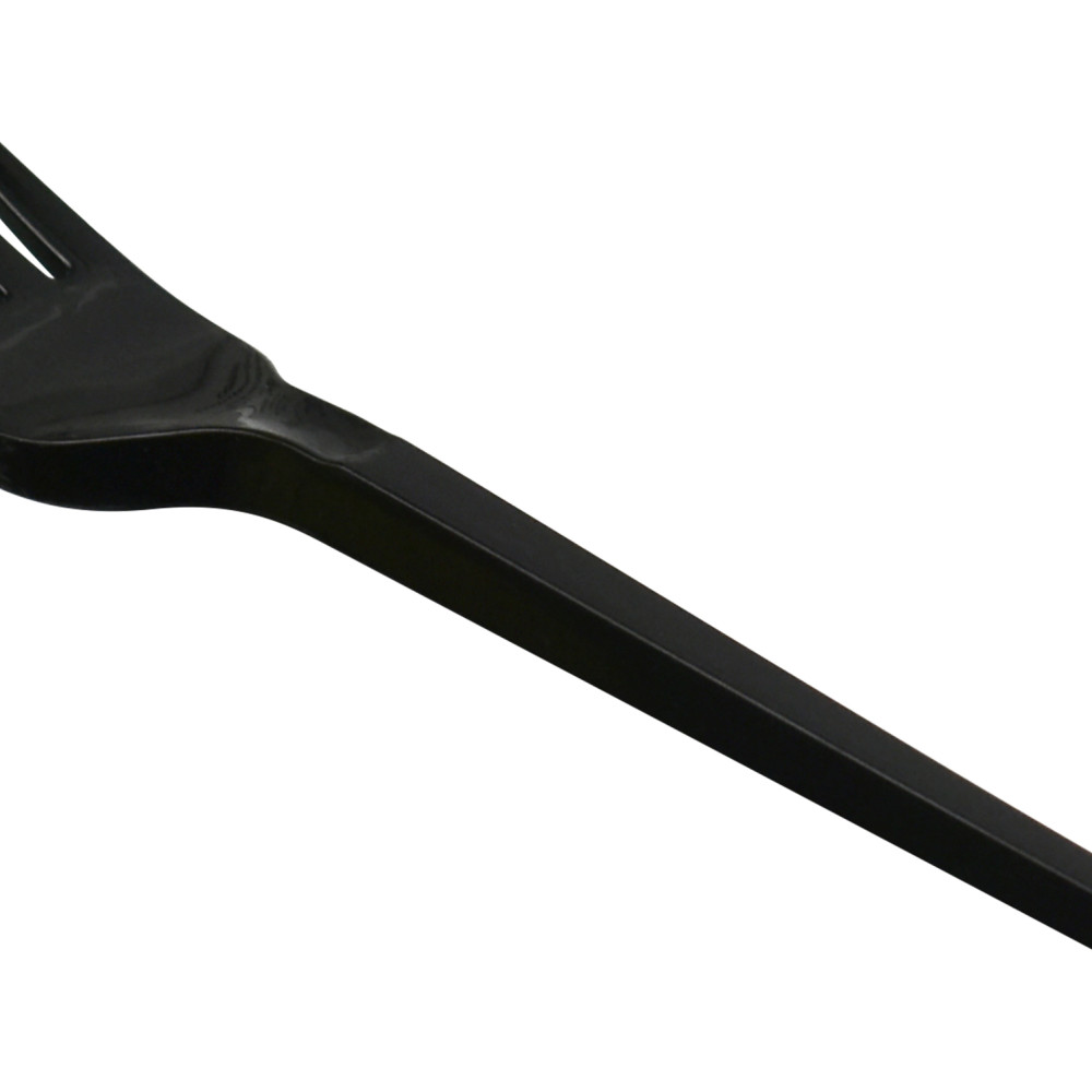 Reusable Plastic Forks Black 100 Pack 