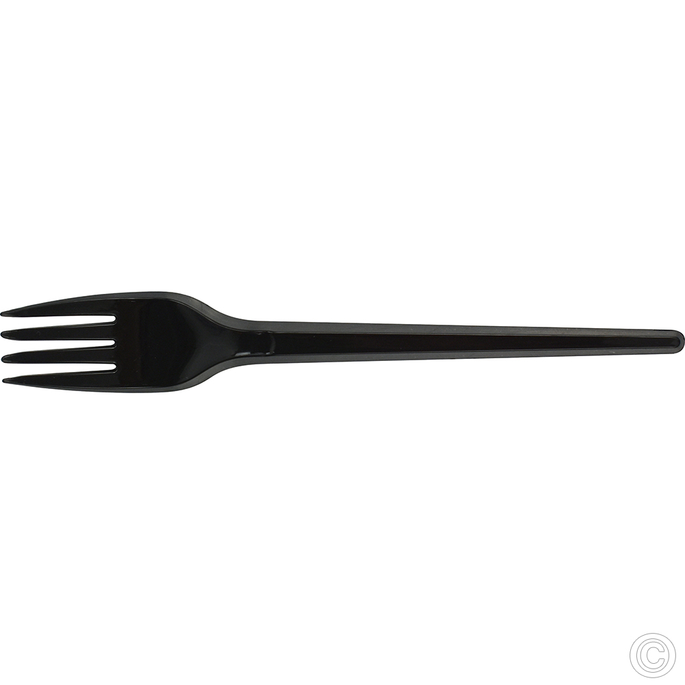 Reusable Plastic Forks Black 100 Pack 