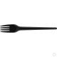 Reusable Plastic Forks Black 100 Pack image