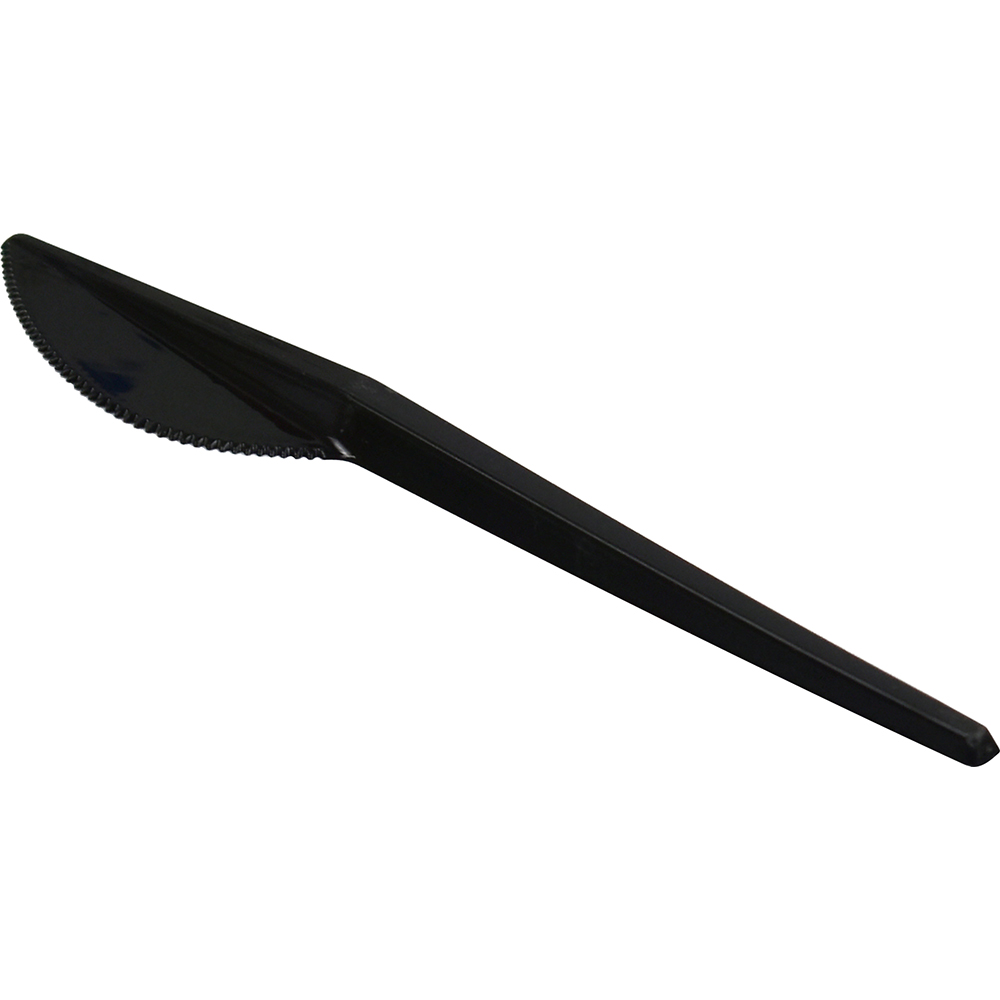 Reusable Plastic Knives Black 100 Pack 