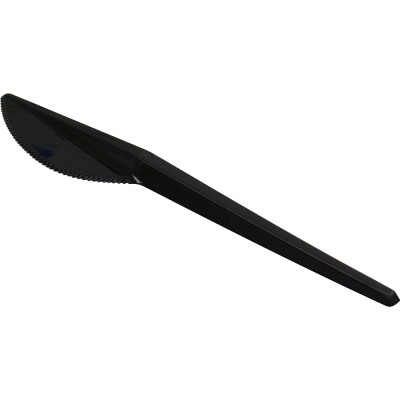 Reusable Plastic Knives Black 100 Pack 