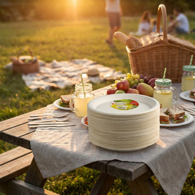 Compostable Bagasse Plate 7