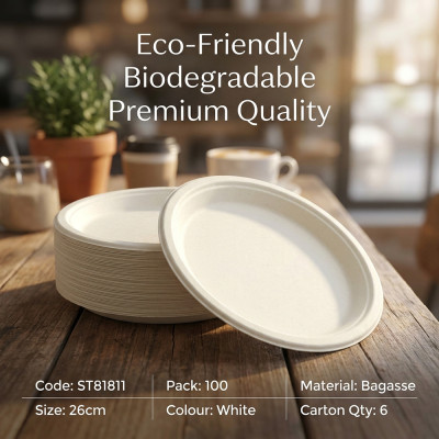 Compostable Bagasse Plate 10