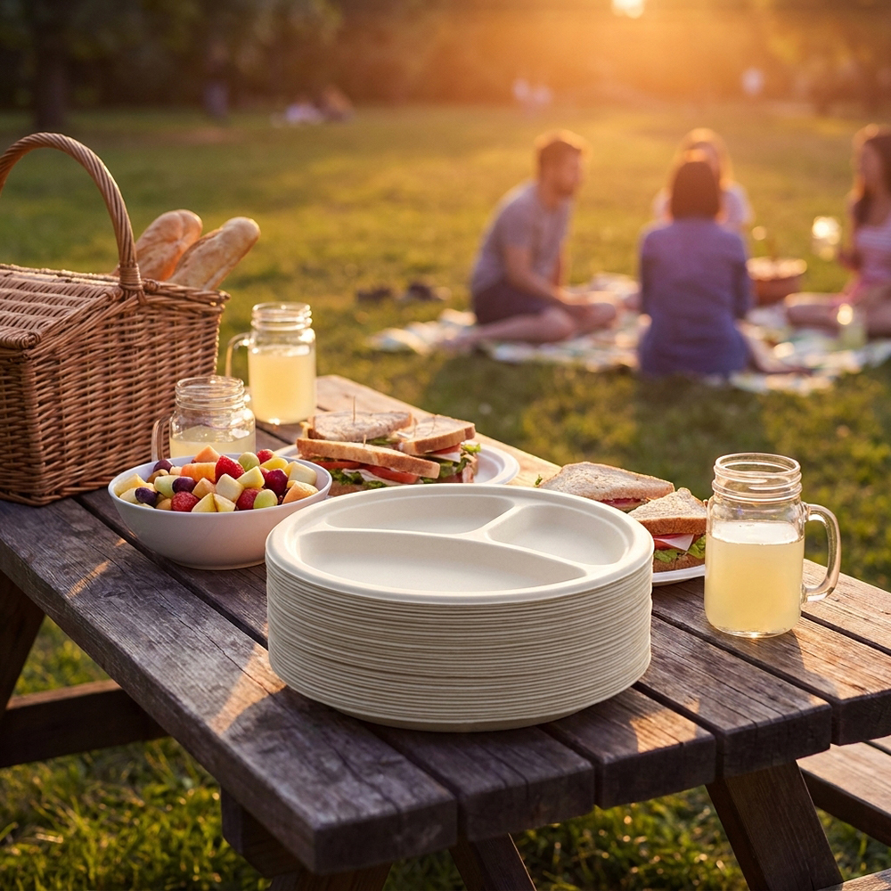 Compostable Bagasse Plate 10