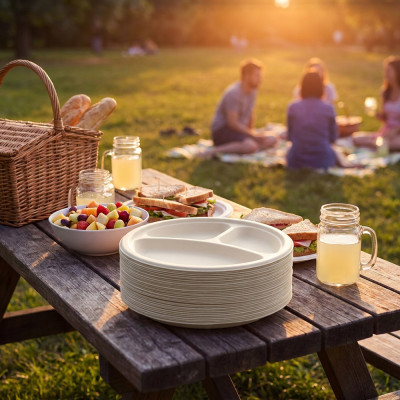 Compostable Bagasse Plate 10