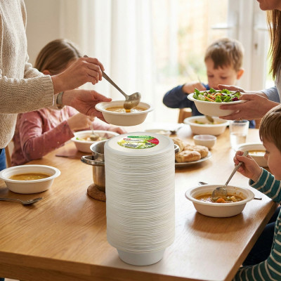 Compostable Bagasse Bowl 6oz 100 Pack