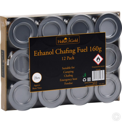 Ethanol Chafing Fuel 160g 12 Pack (2 hours)