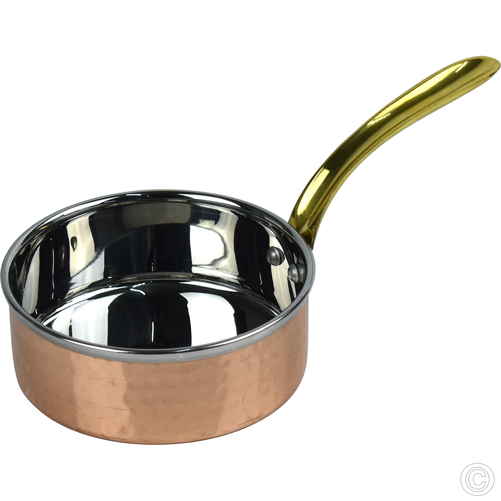 Copper Steel Sauce Pan w/Brass Handle No1 300 ml