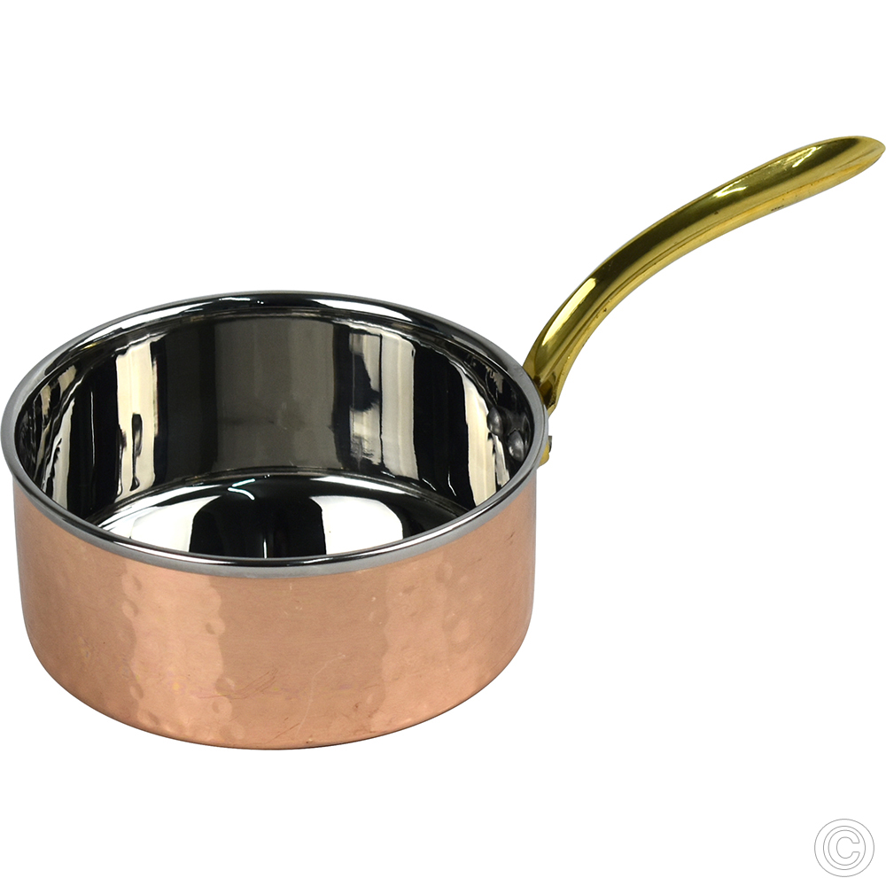Copper Steel Sauce Pan W/Brass Handle No2 530 ml