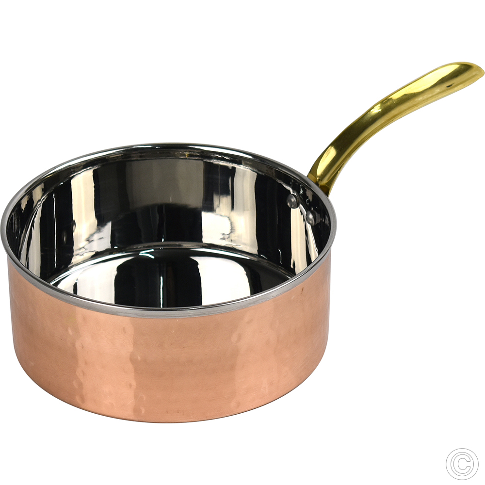 Copper Steel Sauce Pan W/Brass Handle No3 850 ml