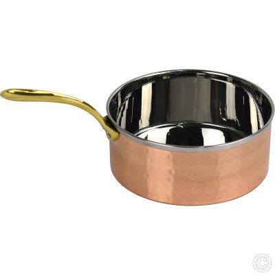 Copper Steel Sauce Pan W/Brass Handle No3 850 ml