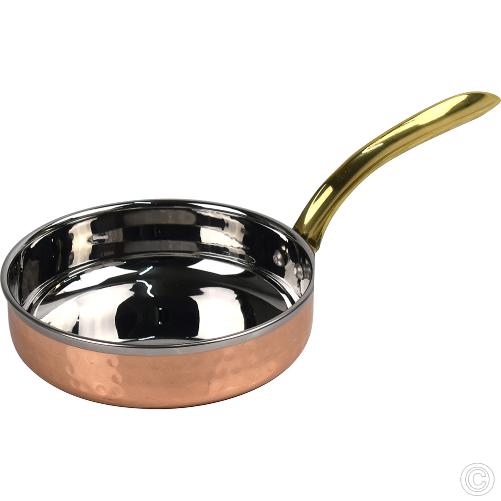 Copper Steel Fry Pan W/Brass Handle No1 300 ml