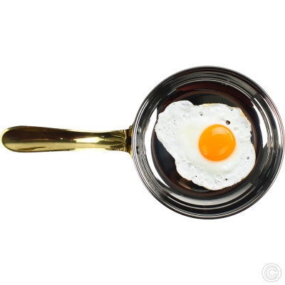 Copper Steel Fry Pan W/Brass Handle No1 300 ml