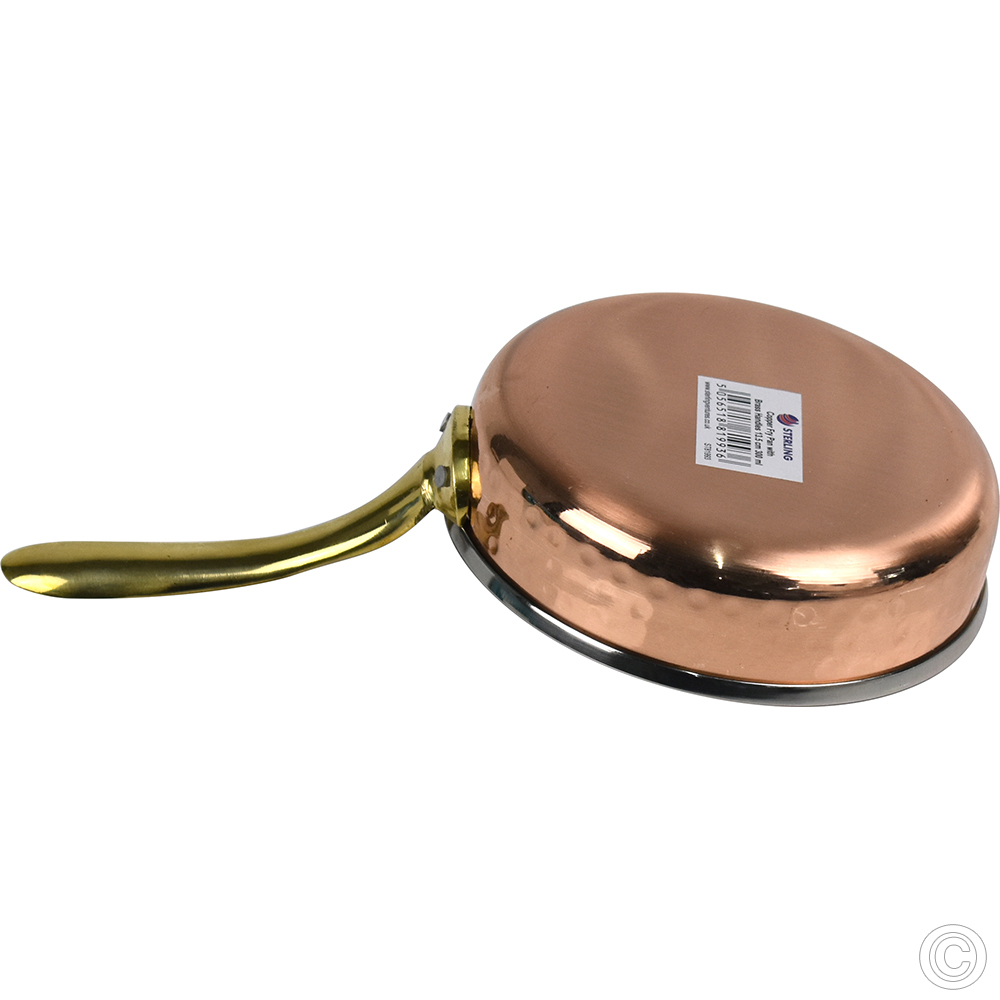 Copper Steel Fry Pan W/Brass Handle No1 300 ml