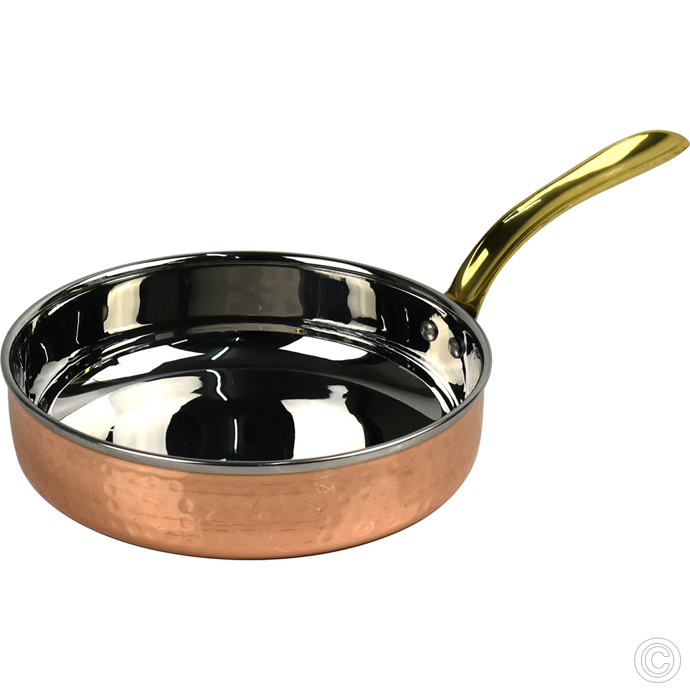 Copper Steel Fry Pan W/Brass Handle No2 530 ml