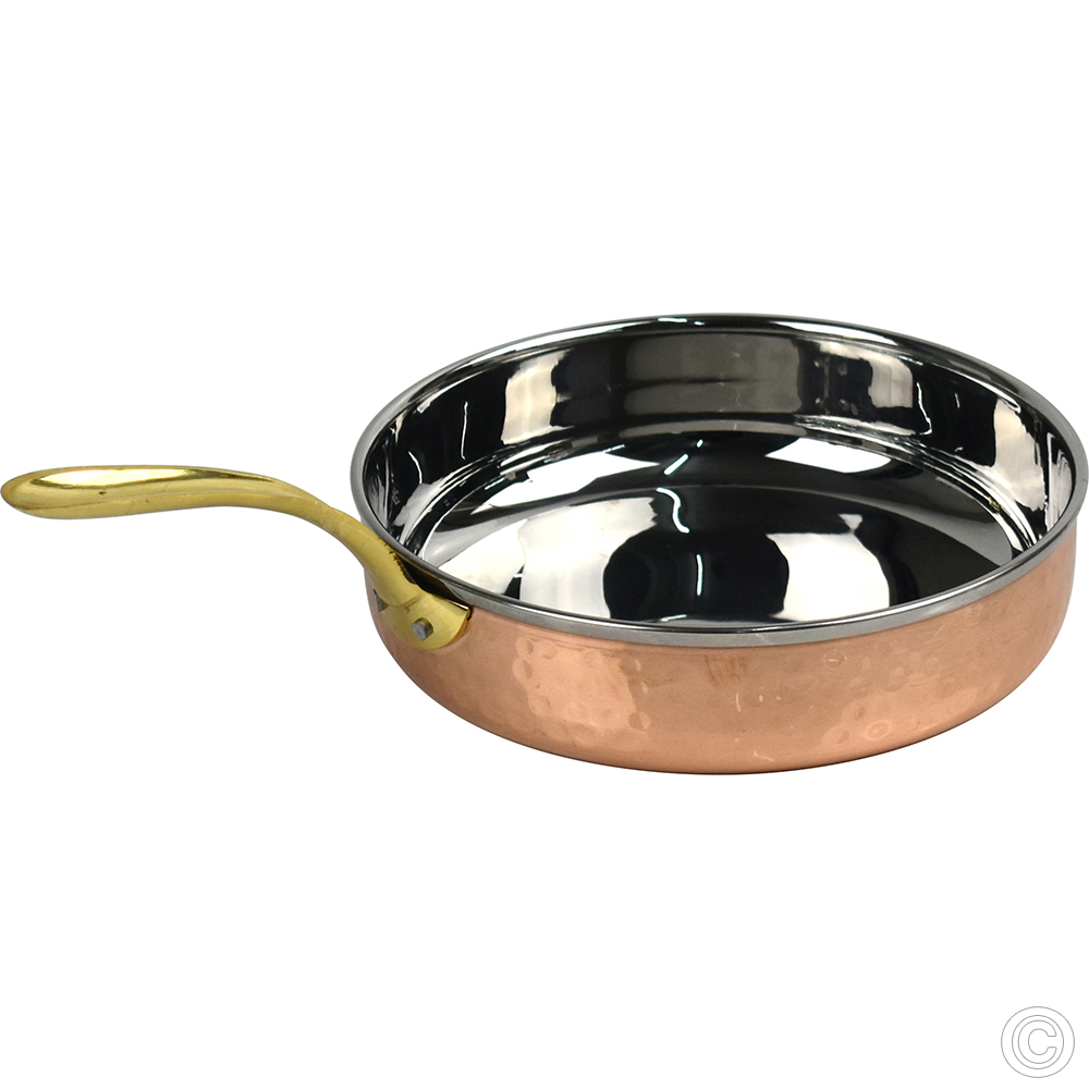 Copper Steel Fry Pan W/Brass Handle No2 530 ml