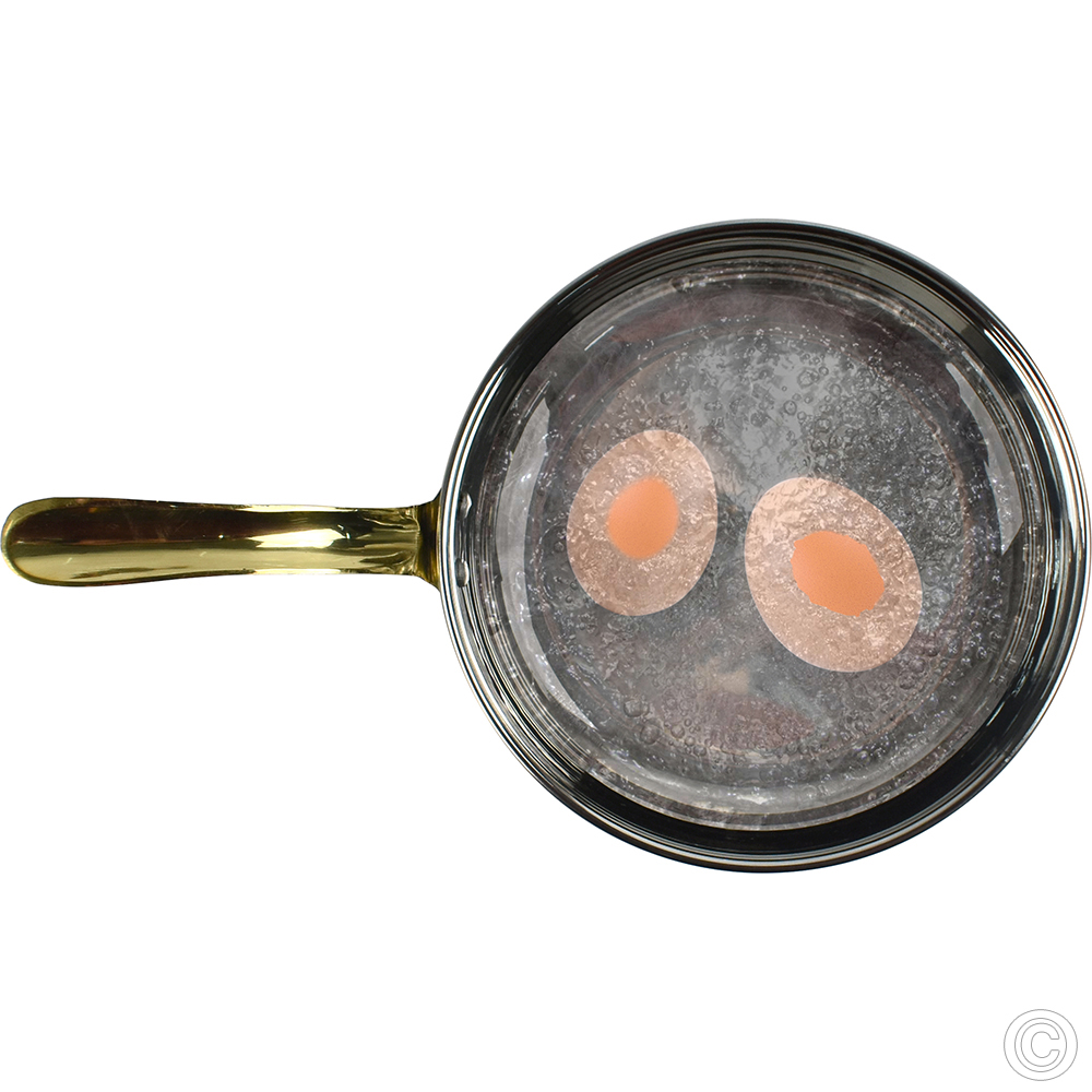 Copper Steel Fry Pan W/Brass Handle No2 530 ml image