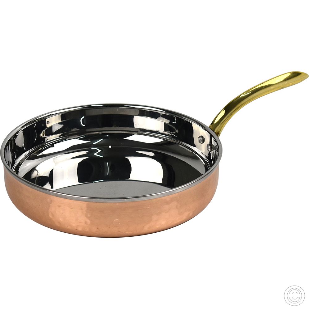 Copper Steel Fry Pan W/Brass Handle No3 850 ml