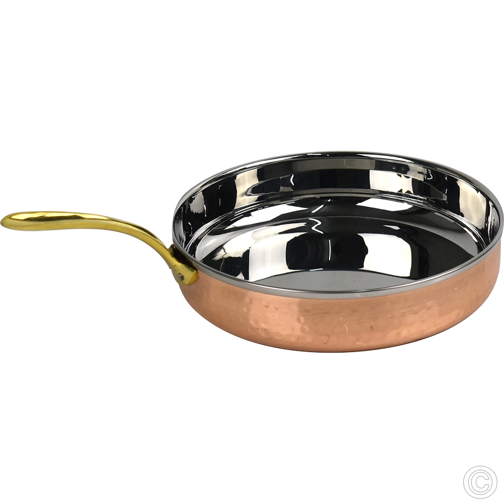 Copper Steel Fry Pan W/Brass Handle No3 850 ml