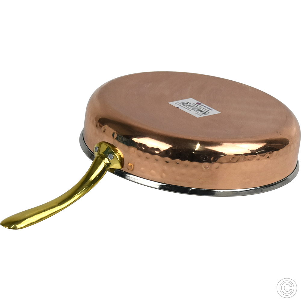 Copper Steel Fry Pan W/Brass Handle No3 850 ml Copper Serveware image