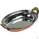 Copper Steel Oval Dish W/Brass Handles No1 7