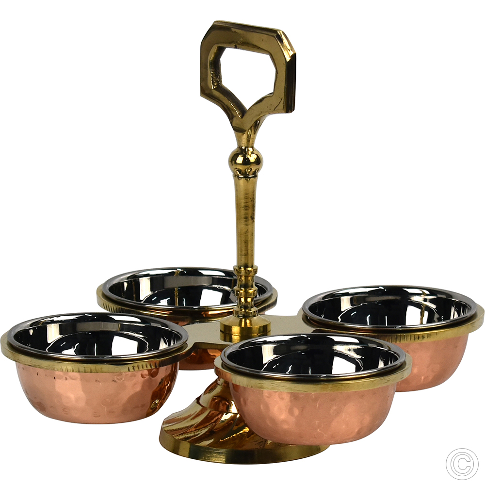 Copper Pickle Set 4 Bowls 480 ml