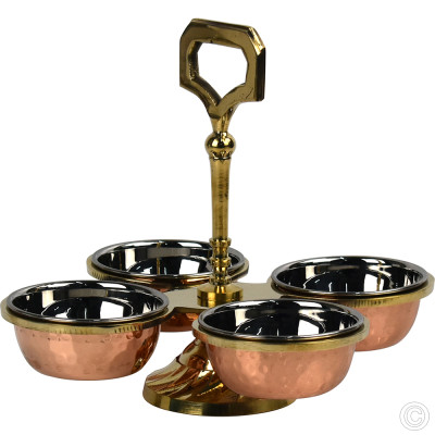 Copper Pickle Set 4 Bowls 480 ml