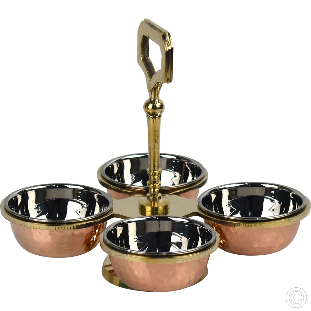Copper Pickle Set 4 Bowls 480 ml