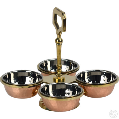 Copper Pickle Set 4 Bowls 480 ml