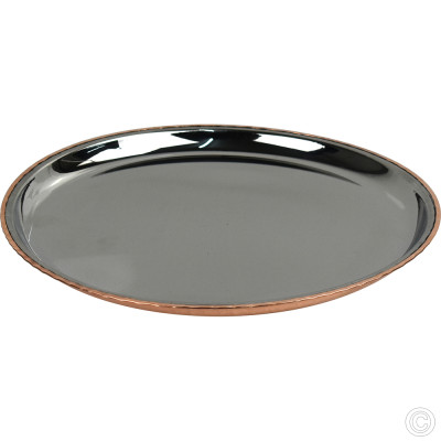 Copper Steel China Plate 28cm