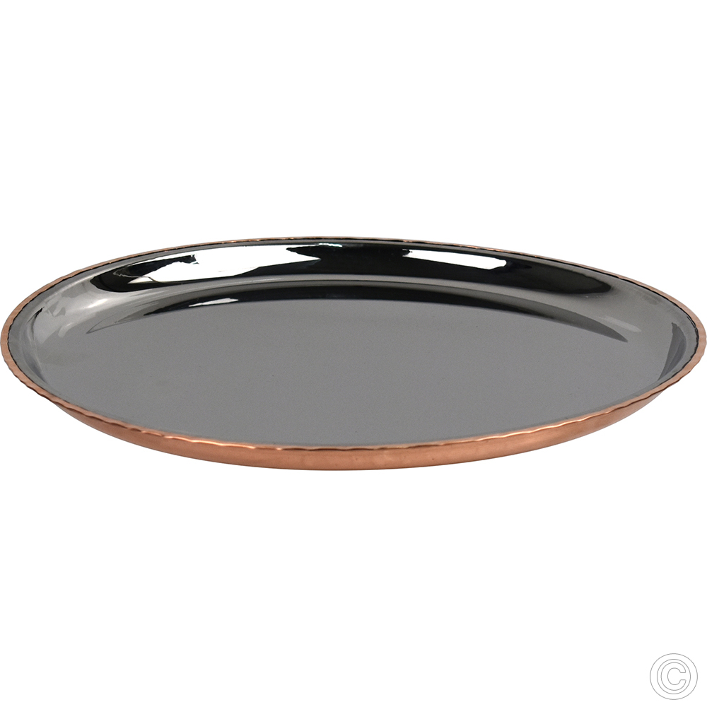 Copper Steel China Plate 28cm