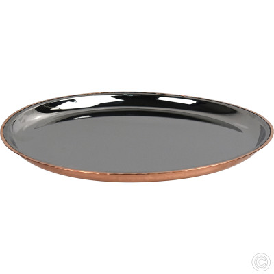 Copper Steel China Plate 28cm