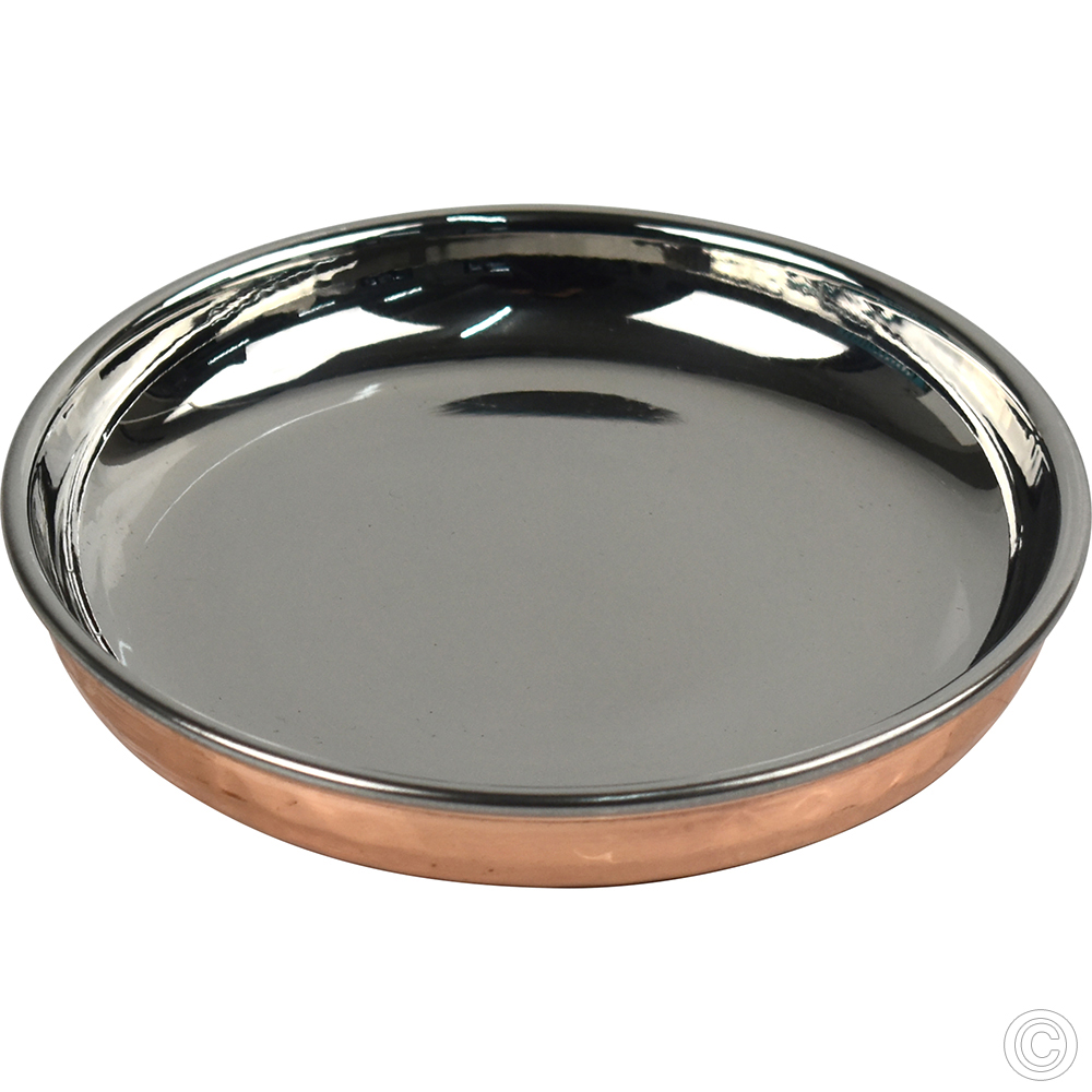 Copper Steel Desert / Halwa Plate