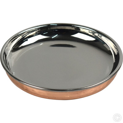 Copper Steel Desert / Halwa Plate