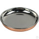Copper Steel Desert / Halwa Plate Copper Serveware image
