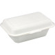 Compostable Bagasse Clamshell Lunch Box 600ml 7.5