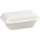 Compostable Bagasse Clamshell Lunch Box 600ml 7.5
