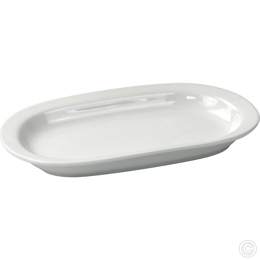 Porcelain Flared Rimmed Oval Platter 230mm 9