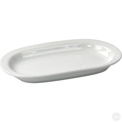 Porcelain Flared Rimmed Oval Platter 230mm 9