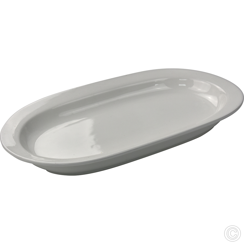 Porcelain Flared Rimmed Oval Platter 320mm 12.5