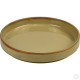 Porcelain Round Stacking Tray 800ML 28Oz Reactive Glaze Brown image